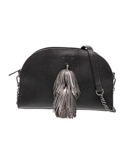 Pre-owned Ted Baker Leather Shoulder Bag In Black