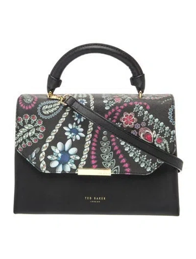 Pre-owned Ted Baker Leather Shoulder Bag In Black
