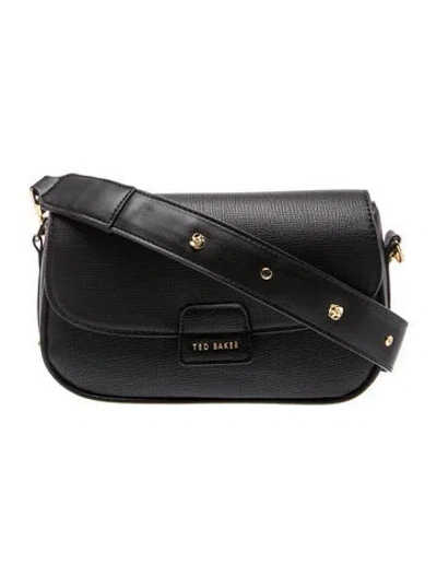 Pre-owned Ted Baker Leather Shoulder Bag In Black