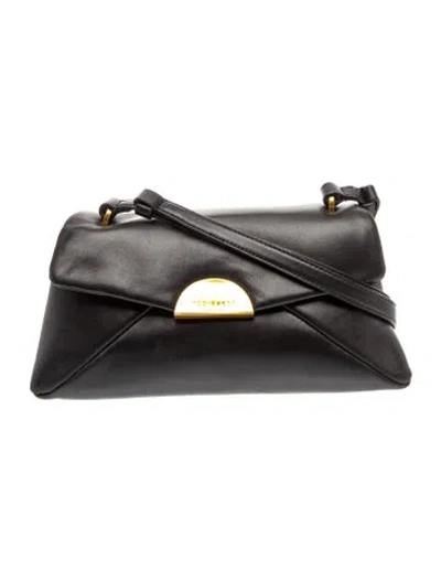 Pre-owned Ted Baker Leather Shoulder Bag In Black