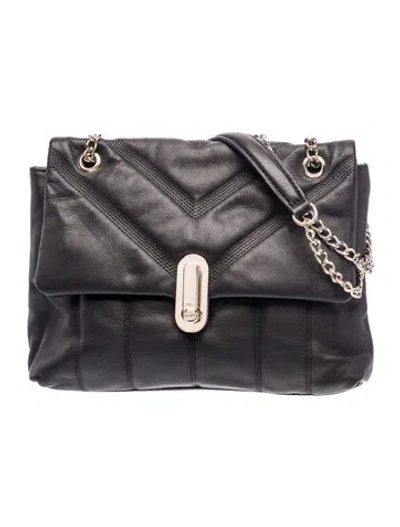 Pre-owned Ted Baker Leather Shoulder Bag In Black