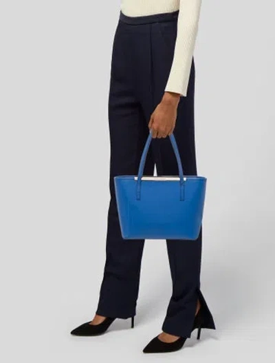 Pre-owned Ted Baker Leather Shoulder Bag In Blue
