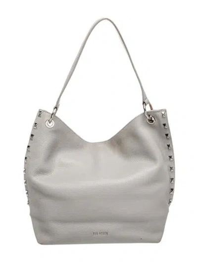 Pre-owned Ted Baker Leather Shoulder Bag In Gray