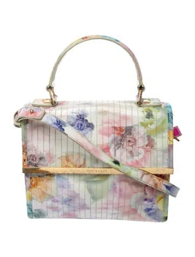 Pre-owned Ted Baker Leather Shoulder Bag In Neutral