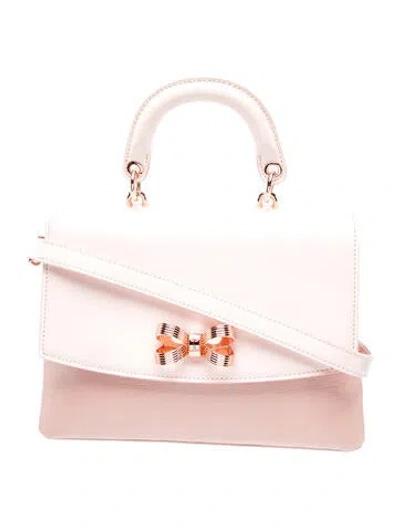 Pre-owned Ted Baker Leather Shoulder Bag In Pink
