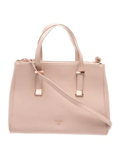 Pre-owned Ted Baker Leather Shoulder Bag In Pink