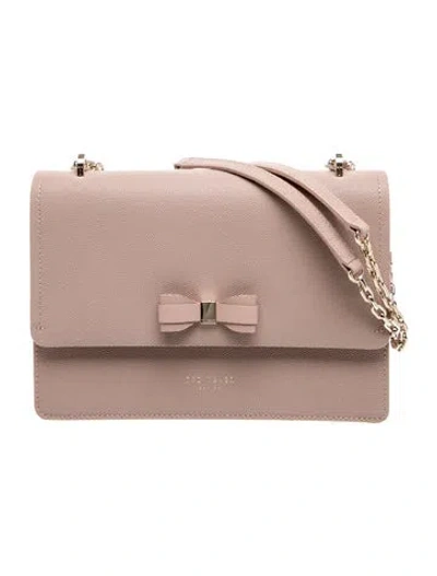 Pre-owned Ted Baker Leather Shoulder Bag In Pink