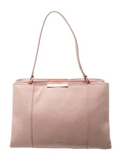Pre-owned Ted Baker Leather Shoulder Bag In Pink