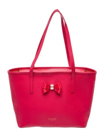 Pre-owned Ted Baker Leather Shoulder Bag In Pink