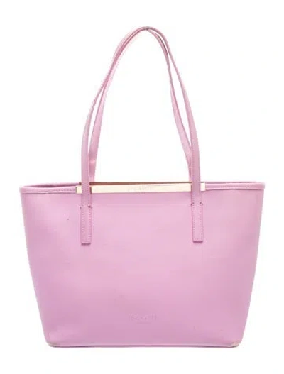 Pre-owned Ted Baker Leather Shoulder Bag In Purple