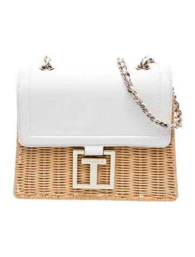 Pre-owned Ted Baker Leather Shoulder Bag In White