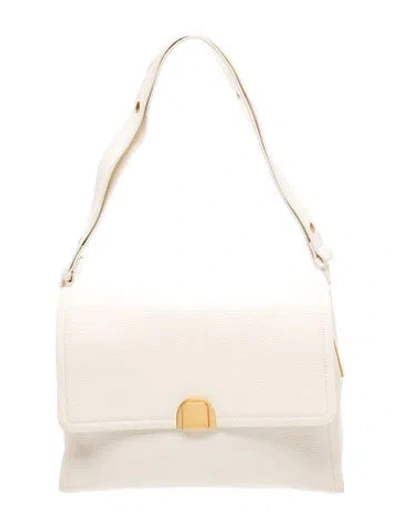Pre-owned Ted Baker Leather Shoulder Bag In White