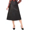 Ted Baker Leather Skirt In Black