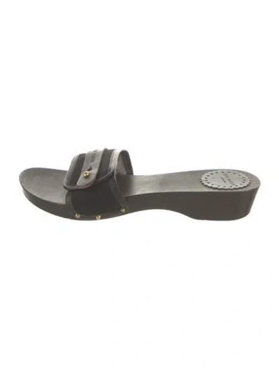 Pre-owned Ted Baker Leather Slides In Grey