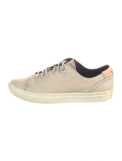 Pre-owned Ted Baker Leather Sneakers In Neutrals