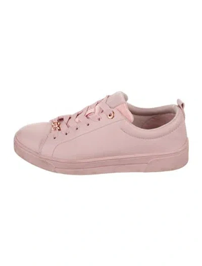 Pre-owned Ted Baker Leather Sneakers In Pink