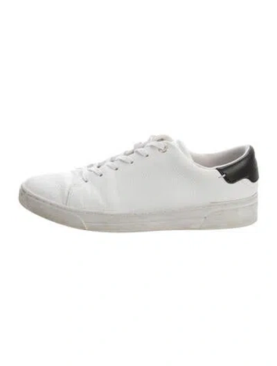 Pre-owned Ted Baker Leather Sneakers In White