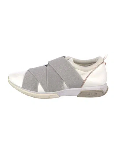 Pre-owned Ted Baker Leather Sneakers In White