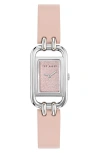 Ted Baker Leather Strap Watch, 17mm In Pink