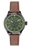 Ted Baker Leather Strap Watch, 20mm In Brown