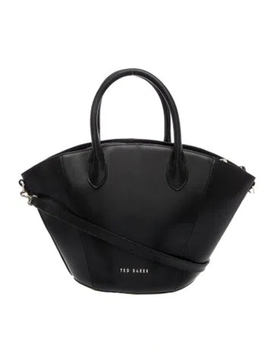 Pre-owned Ted Baker Leather Top Handle Bag In Black