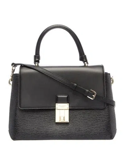 Pre-owned Ted Baker Leather Top Handle Bag In Black