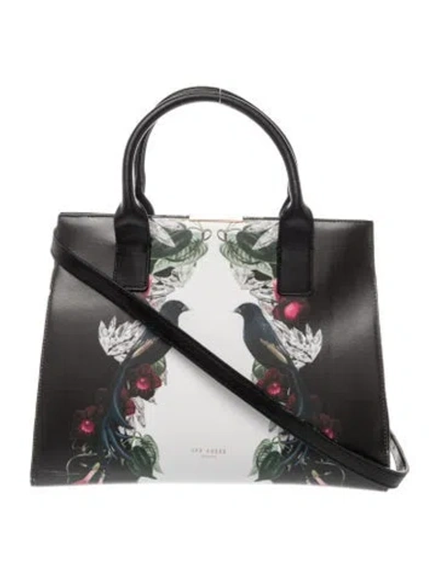 Pre-owned Ted Baker Leather Top Handle Bag In Black
