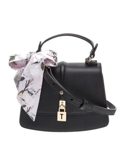 Pre-owned Ted Baker Leather Top Handle Bag In Black