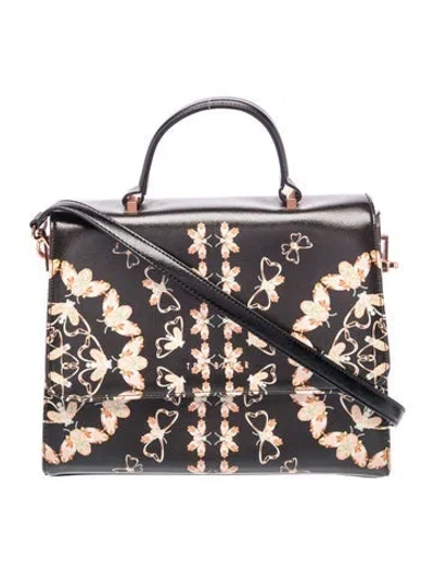 Pre-owned Ted Baker Leather Top Handle Bag In Black