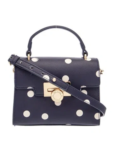 Pre-owned Ted Baker Leather Top Handle Bag In Blue