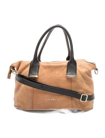 Pre-owned Ted Baker Leather Top Handle Bag In Brown