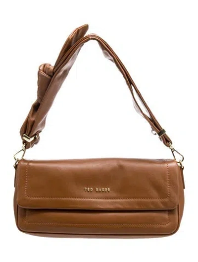 Pre-owned Ted Baker Leather Top Handle Bag In Brown