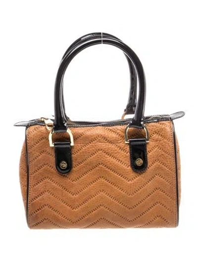 Pre-owned Ted Baker Leather Top Handle Bag In Brown