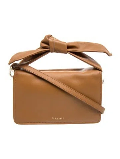 Pre-owned Ted Baker Leather Top Handle Bag In Brown