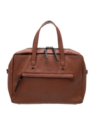 Pre-owned Ted Baker Leather Top Handle Bag In Brown