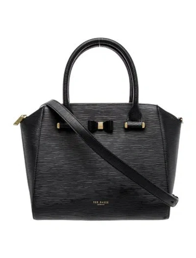 Pre-owned Ted Baker Leather Top Handle Bag In Gray