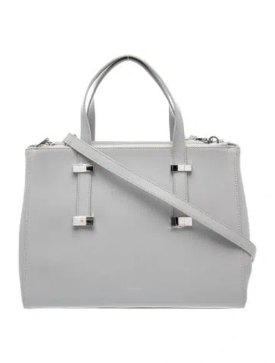 Pre-owned Ted Baker Leather Top Handle Bag In Gray