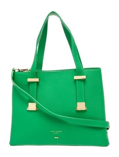 Pre-owned Ted Baker Leather Top Handle Bag In Green