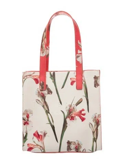 Pre-owned Ted Baker Leather Top Handle Bag In Neutral