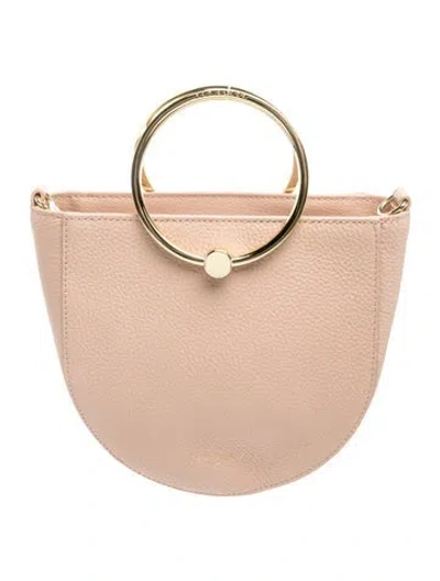 Pre-owned Ted Baker Leather Top Handle Bag In Neutral
