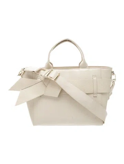Pre-owned Ted Baker Leather Top Handle Bag In Neutrals