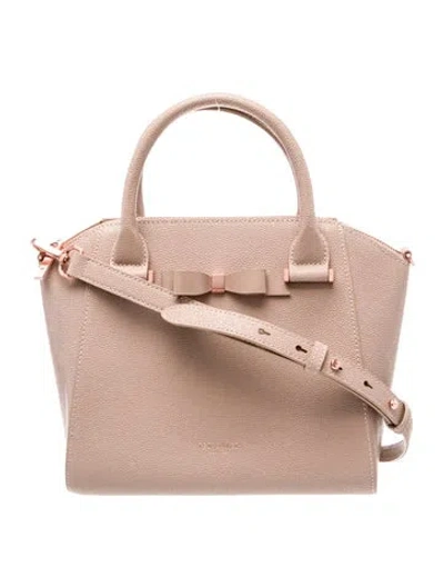 Pre-owned Ted Baker Leather Top Handle Bag In Pink