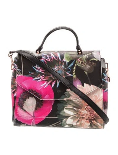 Pre-owned Ted Baker Leather Top Handle Bag In Pink