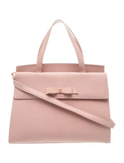 Pre-owned Ted Baker Leather Top Handle Bag In Pink