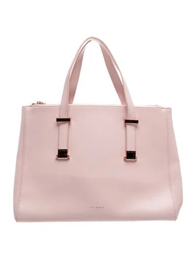 Pre-owned Ted Baker Leather Top Handle Bag In Pink