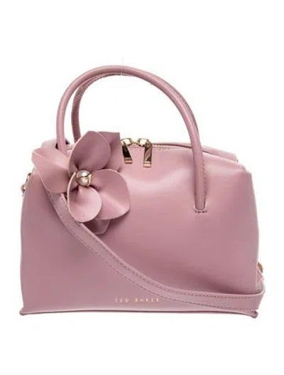 Pre-owned Ted Baker Leather Top Handle Bag In Purple