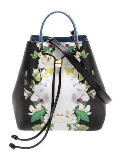 Pre-owned Ted Baker Leather Top Handle Bag In Silver