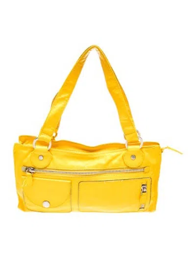 Pre-owned Ted Baker Leather Top Handle Bag In Yellow