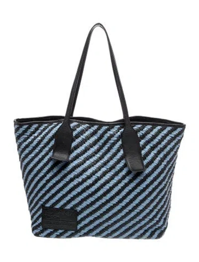 Pre-owned Ted Baker Leather Tote In Blue