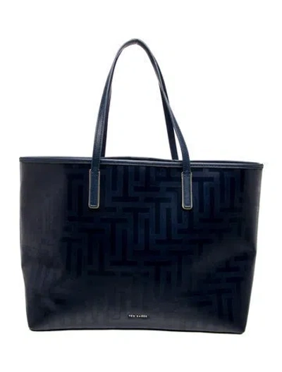 Pre-owned Ted Baker Leather Tote In Blue